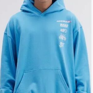 MrBeast Motorsports Hoodie Sweatshirt Blue Boys Size 14